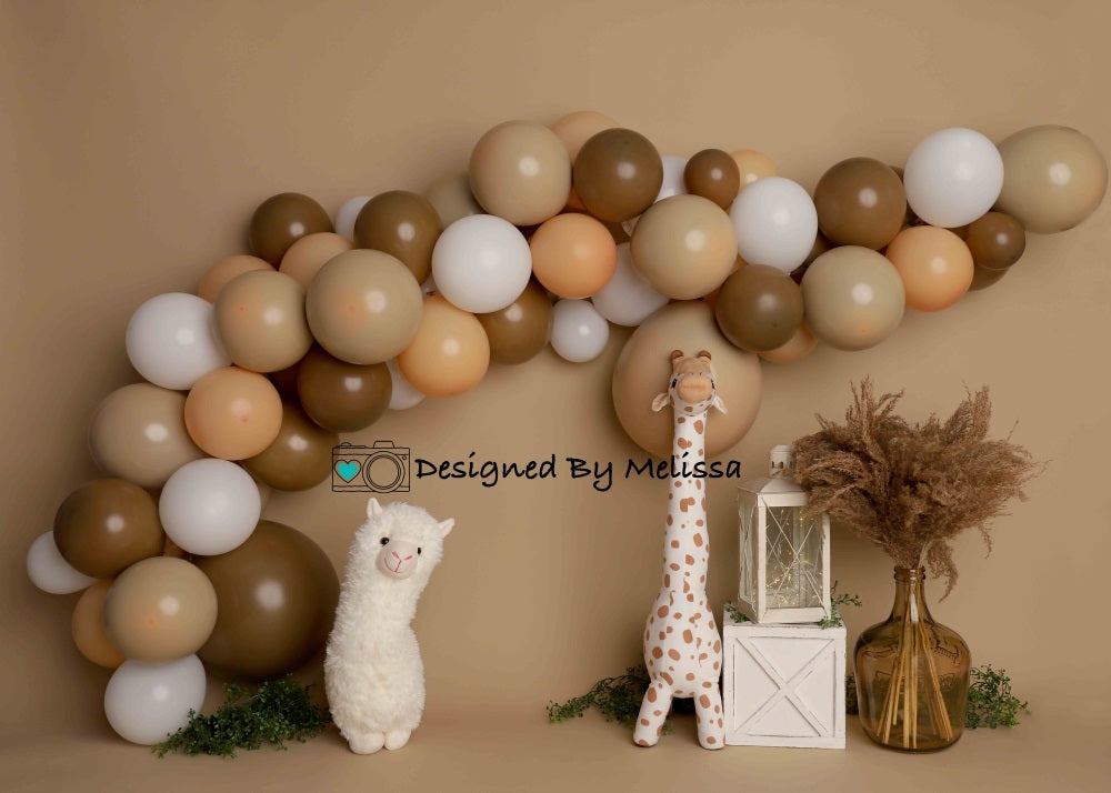 Kate Boho Birthday Llama Backdrop Designed by Melissa King -UK