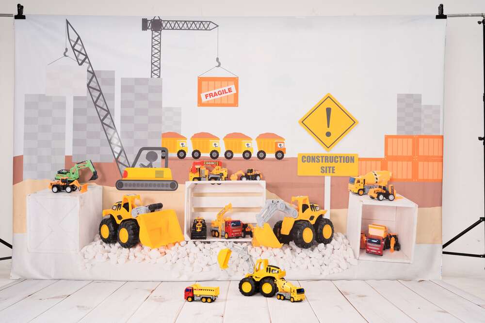 Kate Toy Construction Site Children Backdrop for Photography -UK