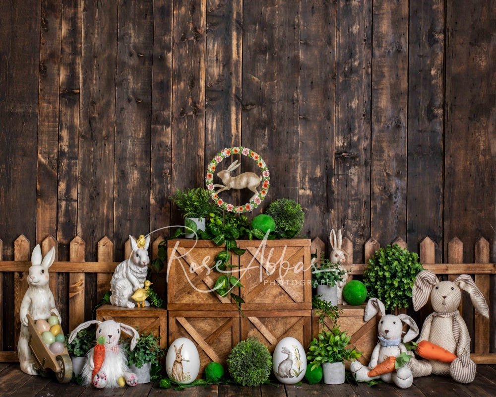 Kate Spring/Easter Eggs Dark Wood Backdrop Designed By Rose Abbas -UK