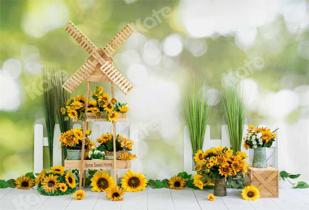 Kate Spring/Summer Sunflower Flower Backdrop Designed by Emetselch -UK