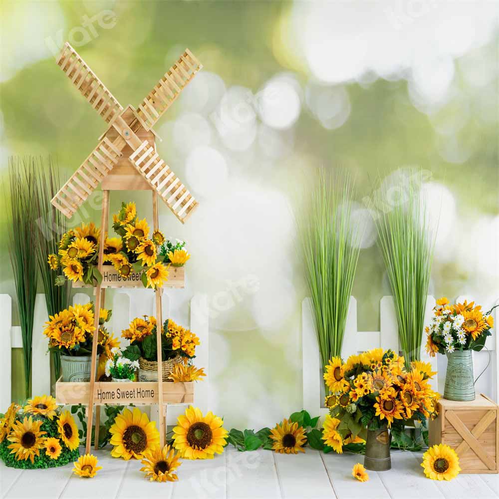 Kate Spring/Summer Sunflower Flower Backdrop Designed by Emetselch -UK