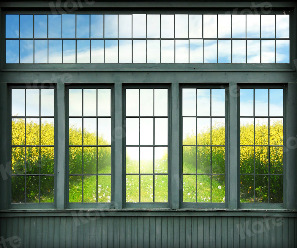 Kate Retro Window Summer Scenery Backdrop for Photography -UK