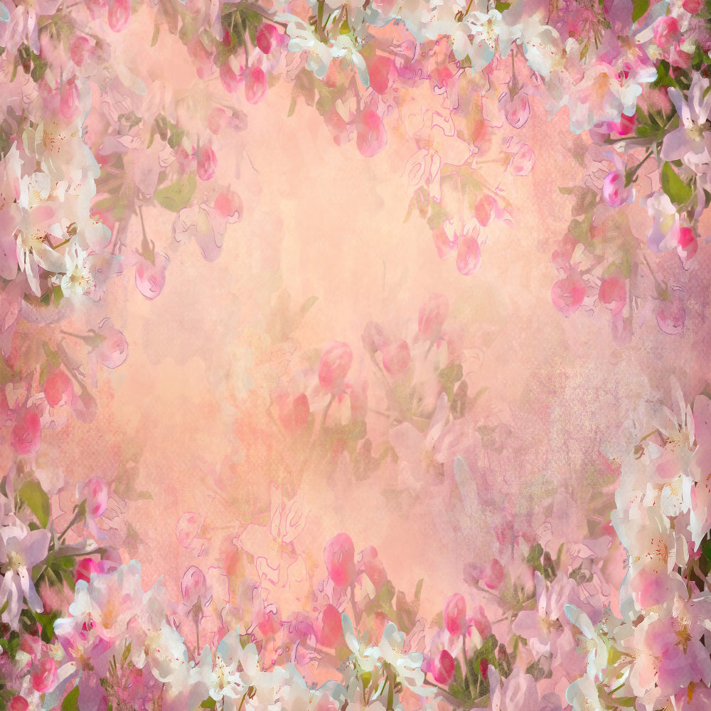 Kate Mother's Day Pink Flowers Backdrop for Photography -UK