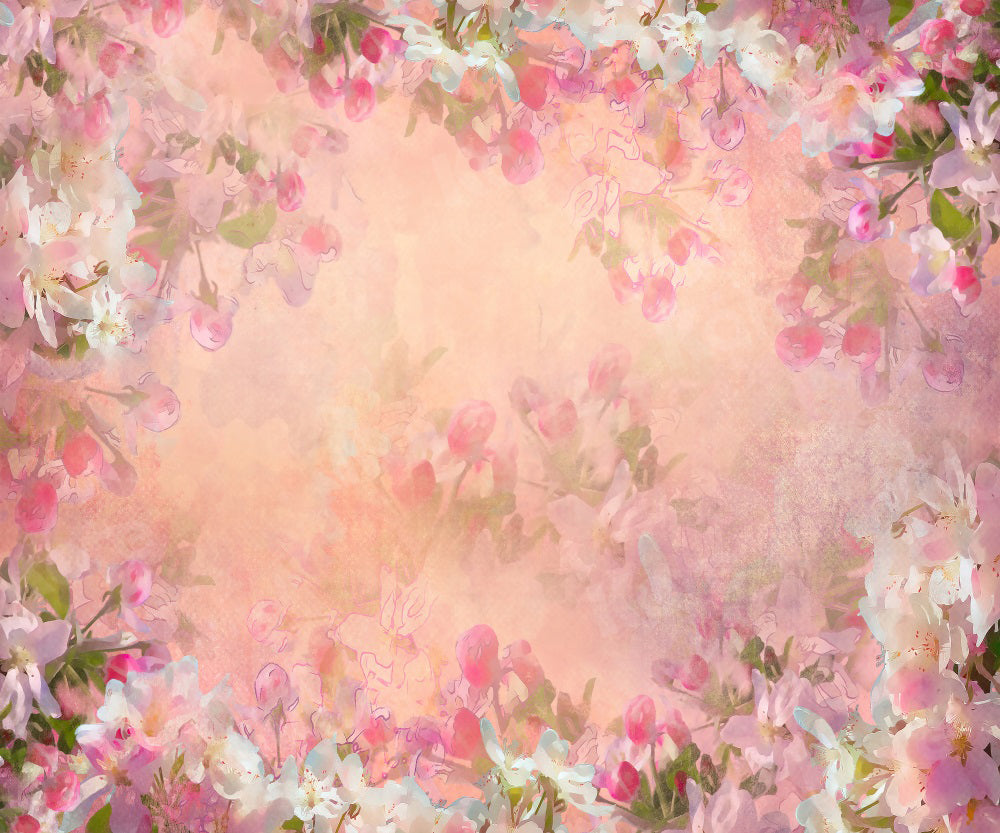 Kate Mother's Day Pink Flowers Backdrop for Photography -UK