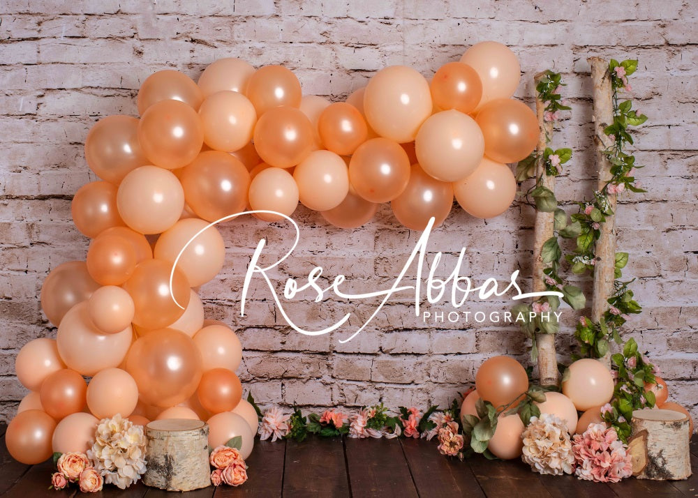 Kate Spring Peach Wonderland Garland Backdrop Designed By Rose Abbas -UK