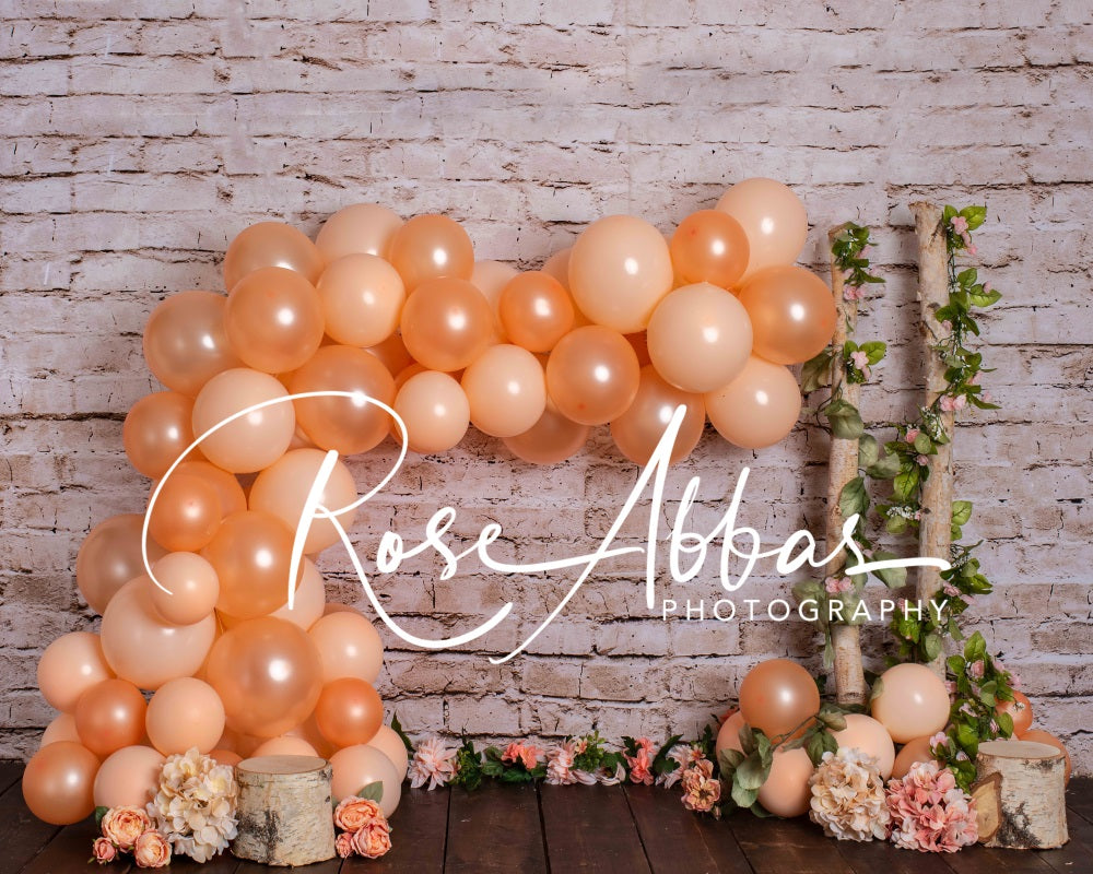 Kate Spring Peach Wonderland Garland Backdrop Designed By Rose Abbas -UK