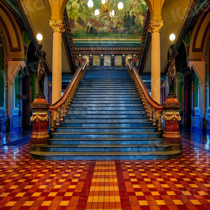 Kate Classical Grand Staircase Building Backdrop for Photography -UK