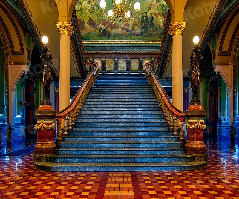 Kate Classical Grand Staircase Building Backdrop for Photography -UK