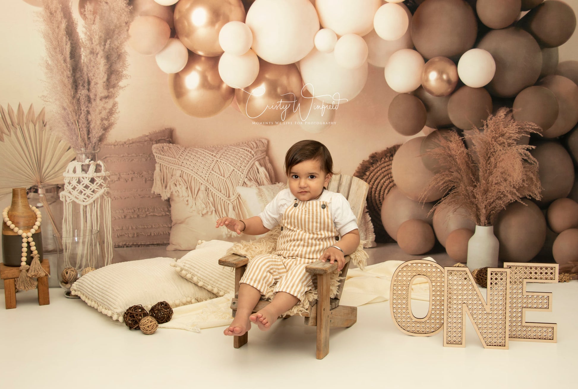 Kate Matte Boho Balloons Pillows Backdrop Designed by Mandy Ringe Photography -UK