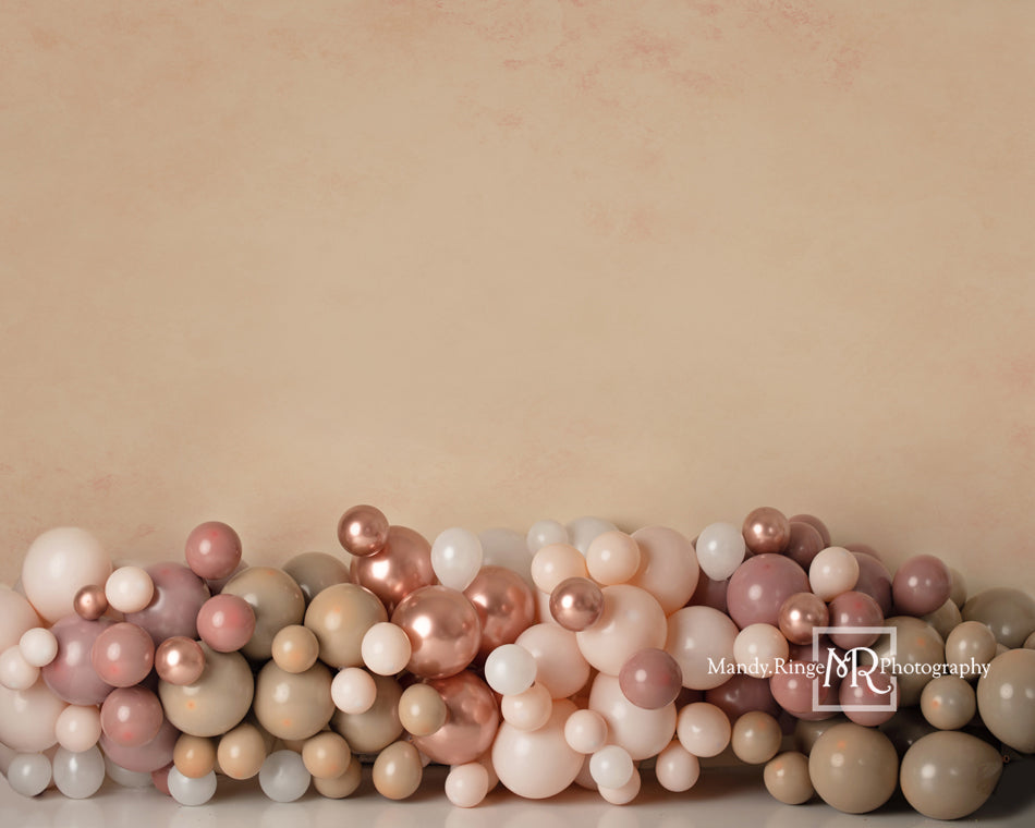 Kate Boho Balloons Matte Beige Backdrop Designed by Mandy Ringe Photography -UK