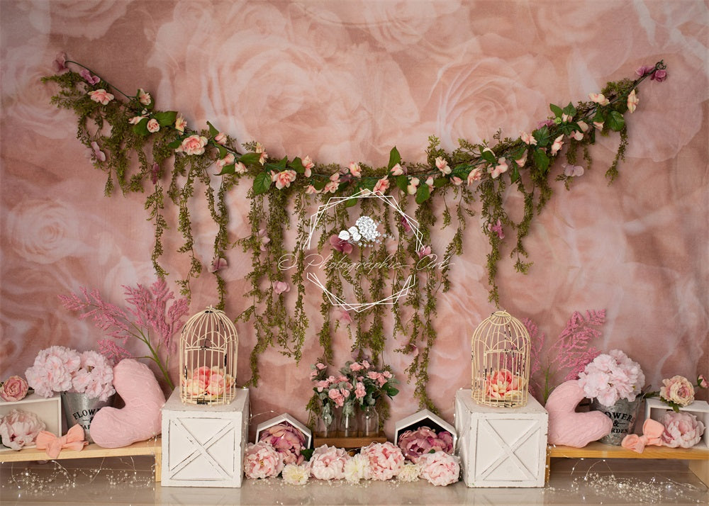 Kate Spring/Mother's day Pink Floral Backdrop Designed by Jenna Onyia -UK