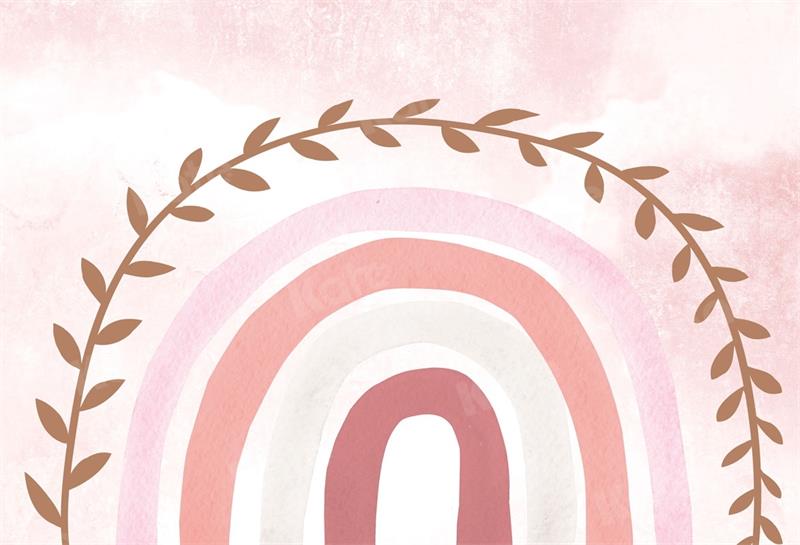 Kate Pink Girly Rainbow Boho Backdrop for Photography -UK