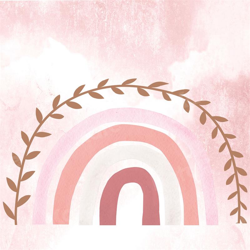 Kate Pink Girly Rainbow Boho Backdrop for Photography -UK