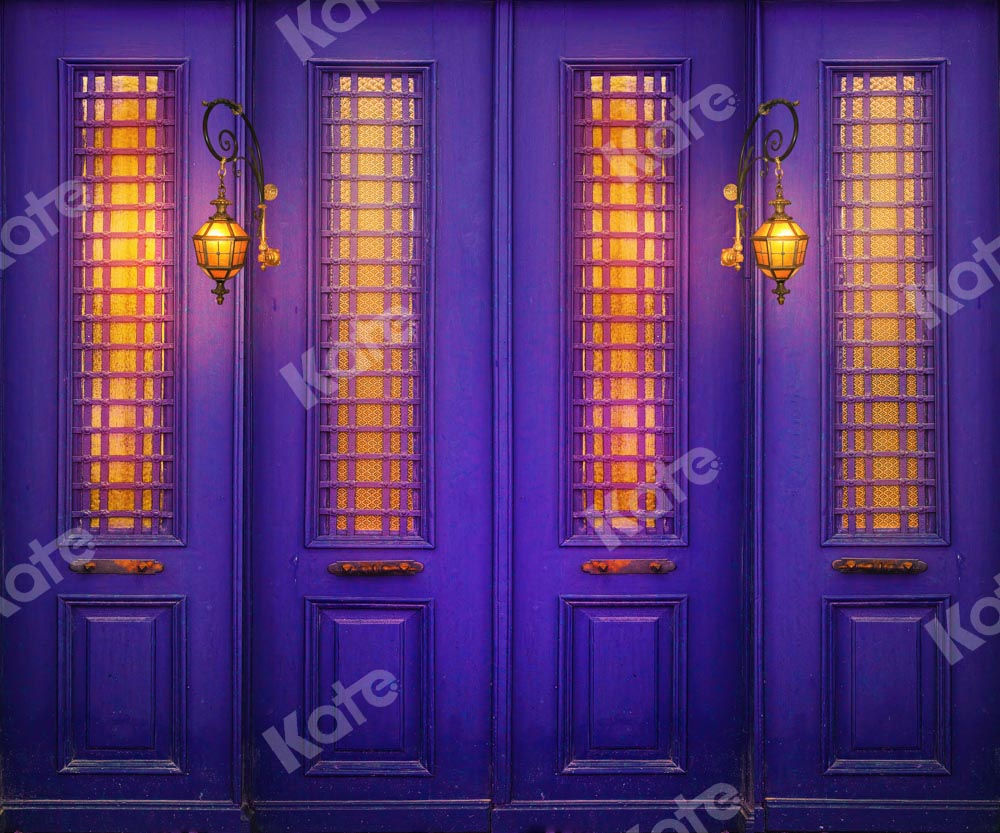 Kate Purple Door Night Light Backdrop Designed by Chain Photography -UK