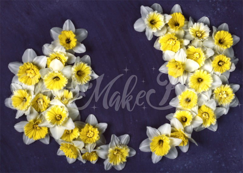Kate Fine Art Floral Daffodils Maternity Backdrop Designed by Mini MakeBelieve -UK