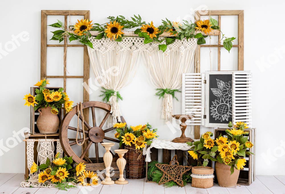 Kate Spring/Summer Farm Sunflower Backdrop Designed by Emetselch -UK