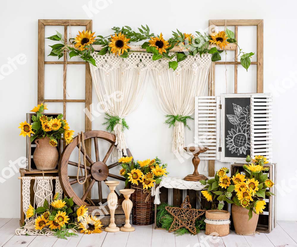 Kate Spring/Summer Farm Sunflower Backdrop Designed by Emetselch -UK