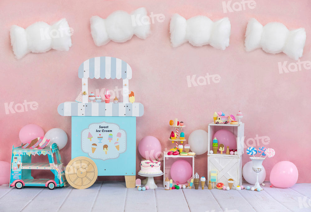 Kate Summer Ice Cream Cake Smash Backdrop Designed by Emetselch -UK