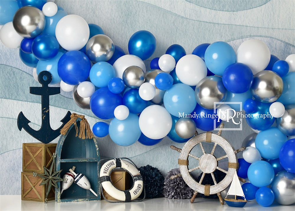 Kate Nautical Balloon Garland Backdrop Designed by Mandy Ringe Photography -UK