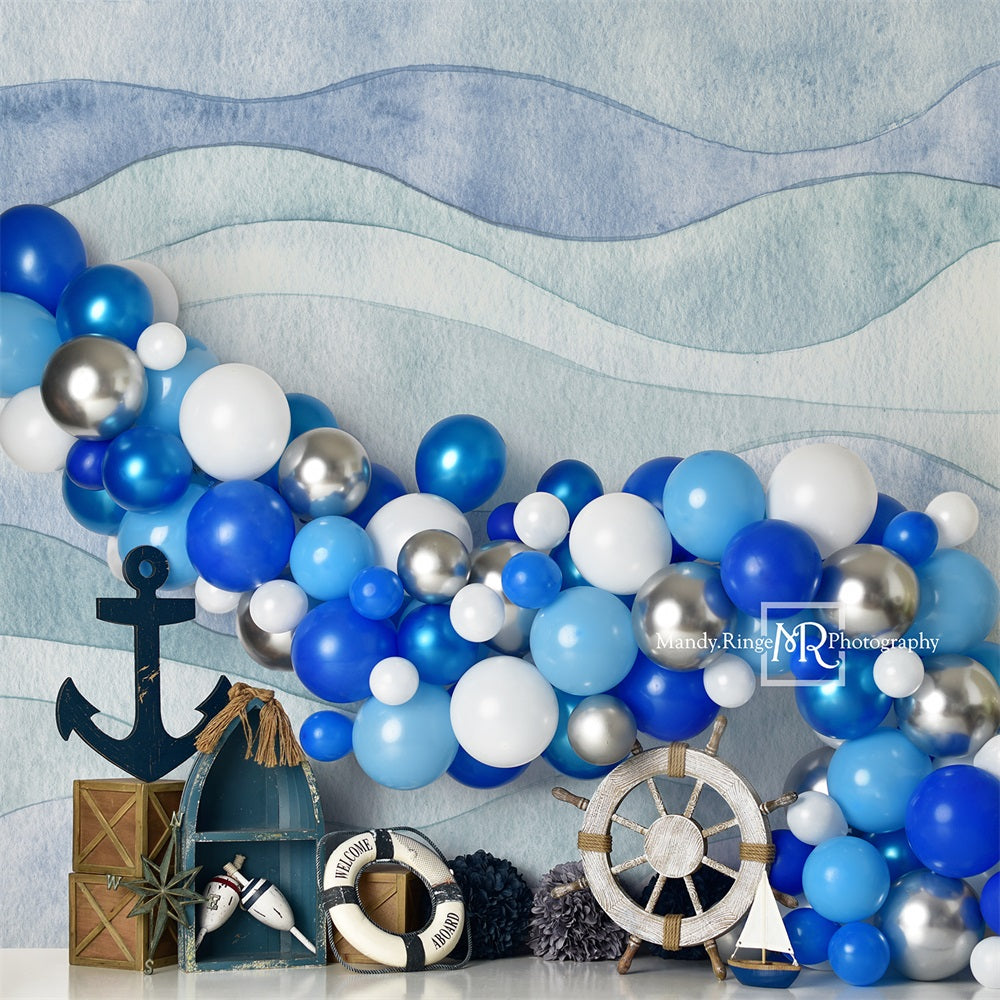 Kate Nautical Balloon Garland Backdrop Designed by Mandy Ringe Photography -UK