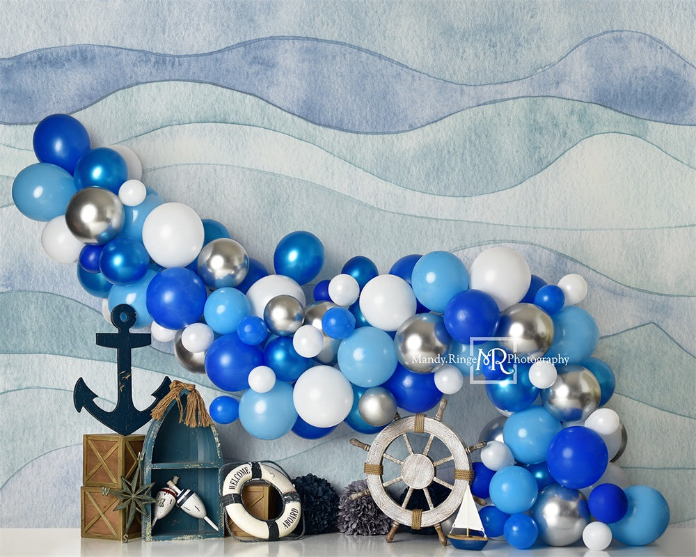 Kate Nautical Balloon Garland Backdrop Designed by Mandy Ringe Photography -UK