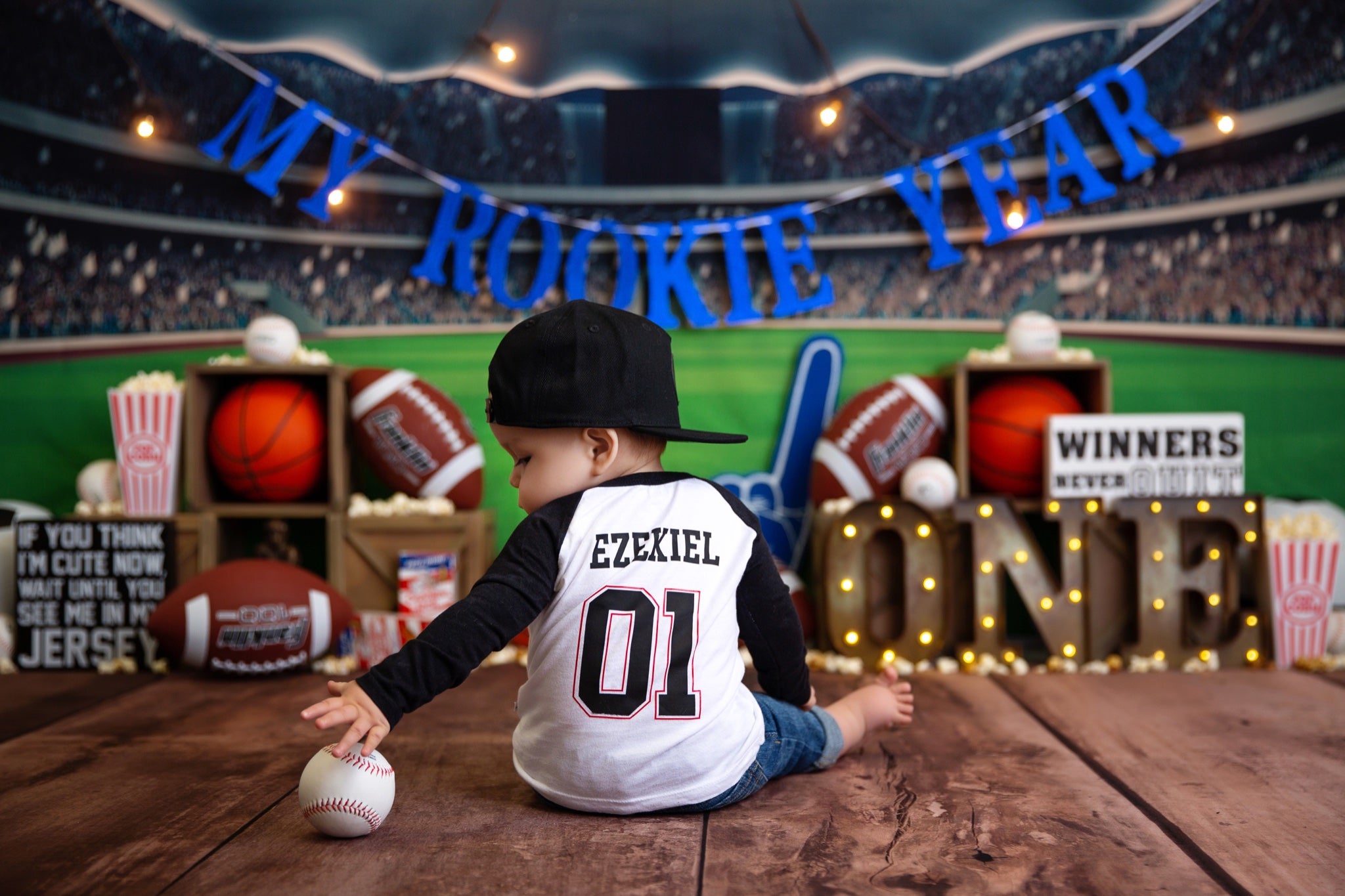 Kate Sports Stadium Popcorn Backdrop Designed by Megan Leigh Photography -UK