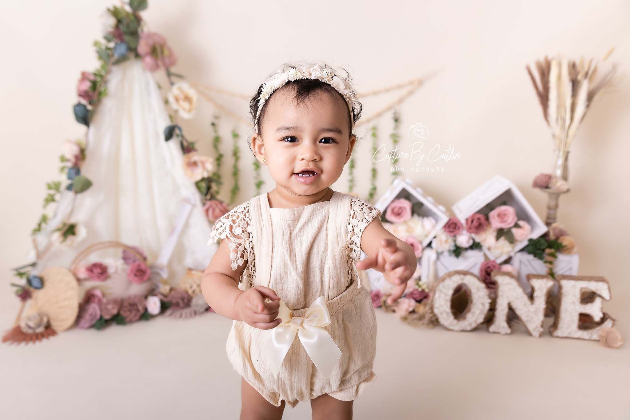 Kate Mother's Day Floral Boho Backdrop Designed by Caitlin Lynch -UK