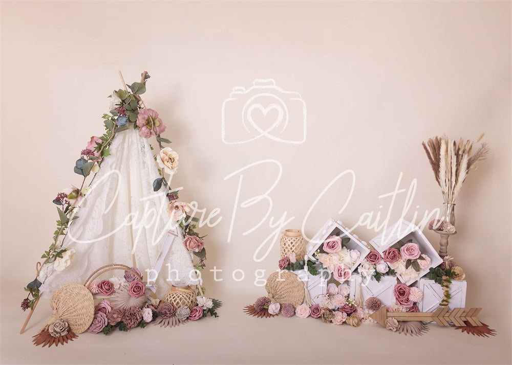 Kate Mother's Day Floral Boho Backdrop Designed by Caitlin Lynch -UK