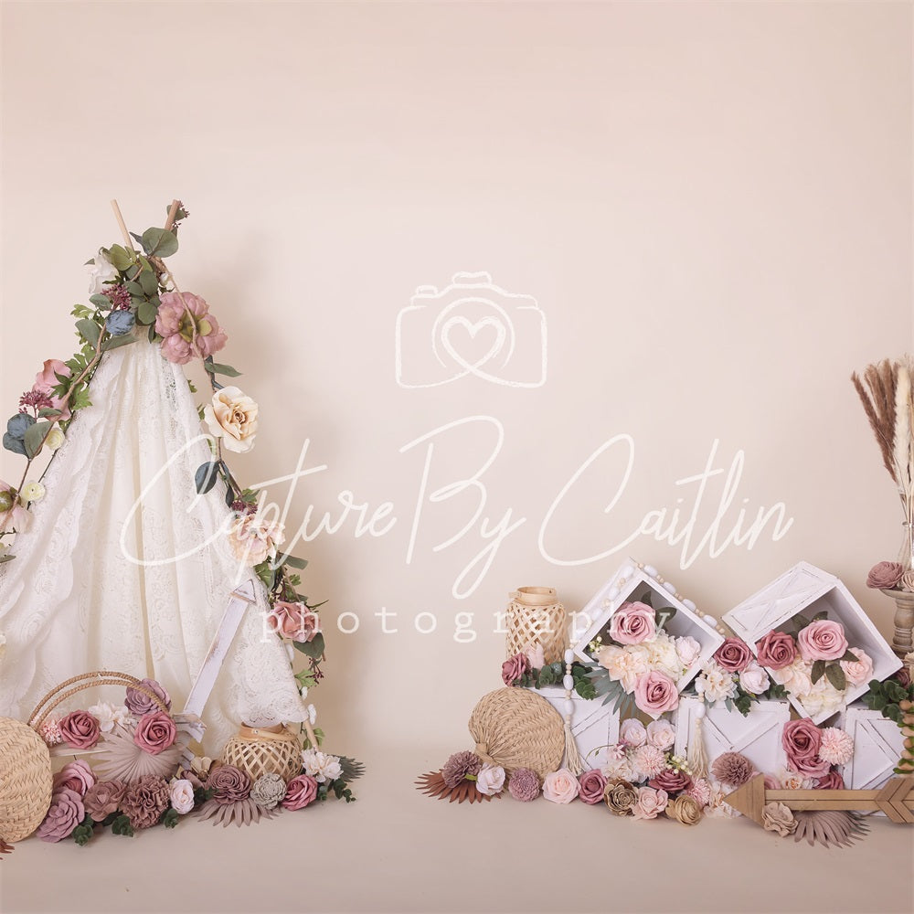 Kate Mother's Day Floral Boho Backdrop Designed by Caitlin Lynch