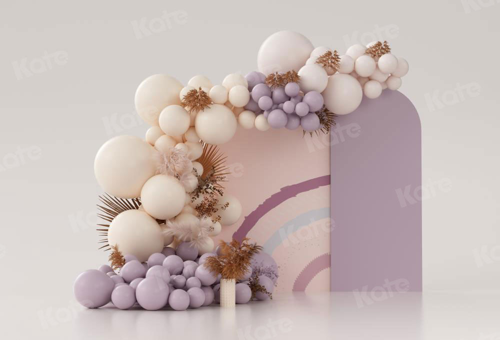 Kate Purple Boho Balloons Backdrop Designed by Uta Mueller Photography