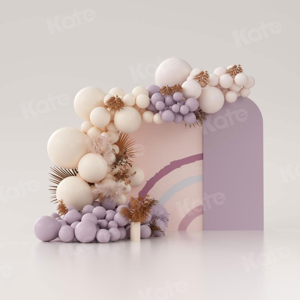 Kate Purple Boho Balloons Backdrop Designed by Uta Mueller Photography -UK