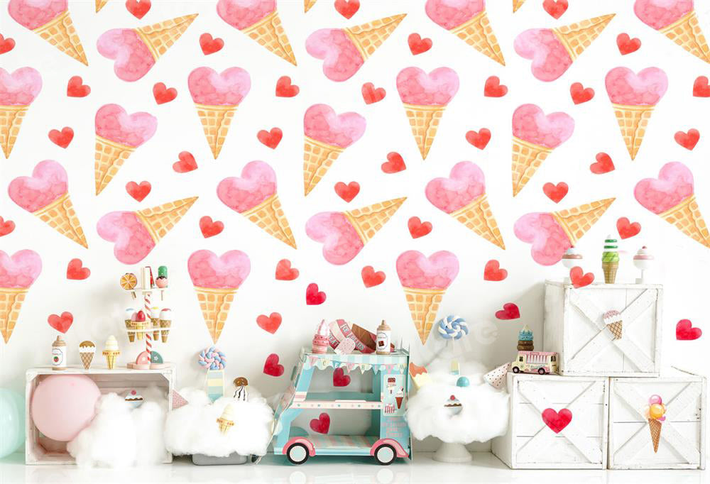 Kate Summer Ice Cream Cake Smash Backdrop for Photography -UK