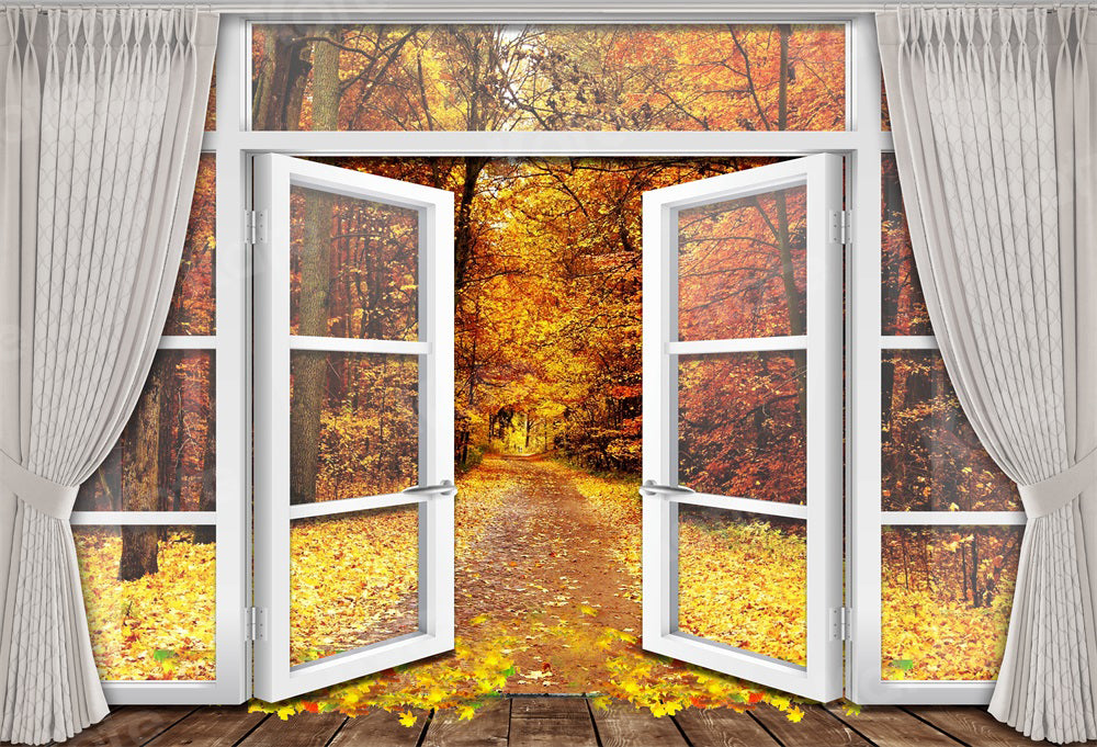 Kate Autumn Forest Door Backdrop for Photography -UK