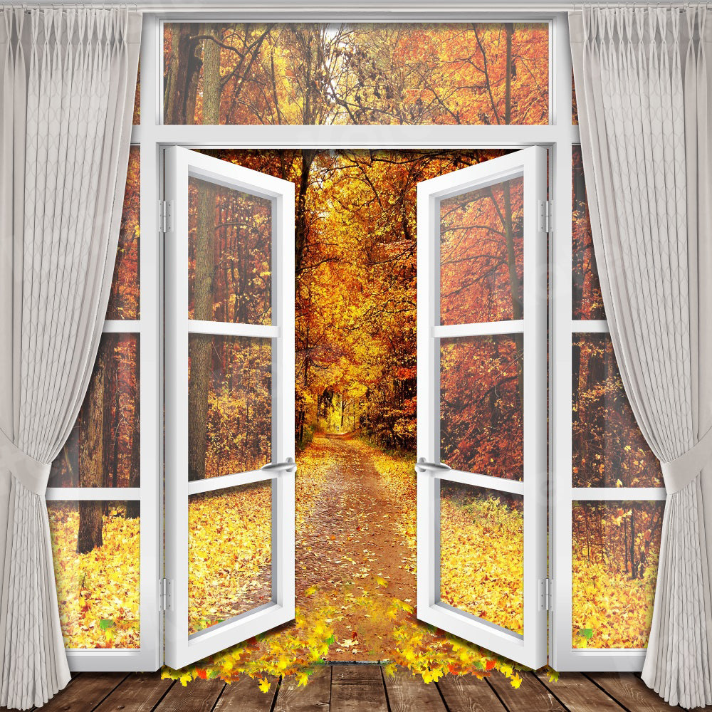 Kate Autumn Forest Door Backdrop for Photography -UK