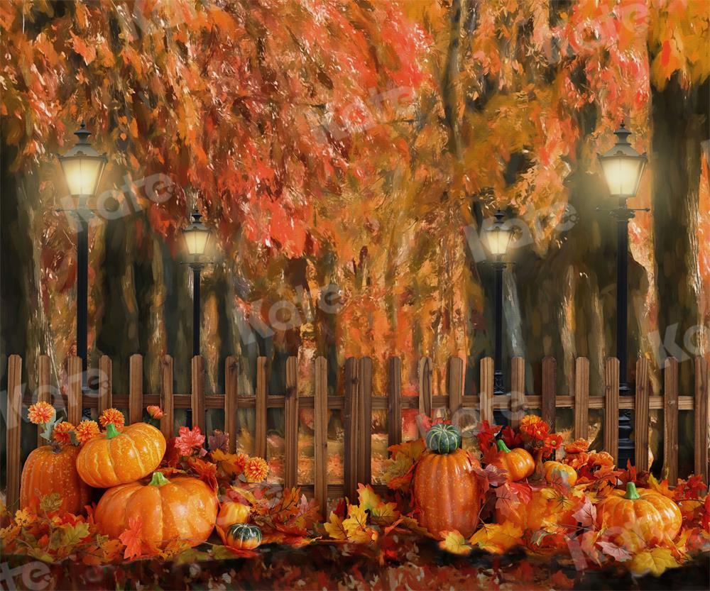Kate Autumn Pumpkins Tree Oil painting Backdrop for Photography -UK