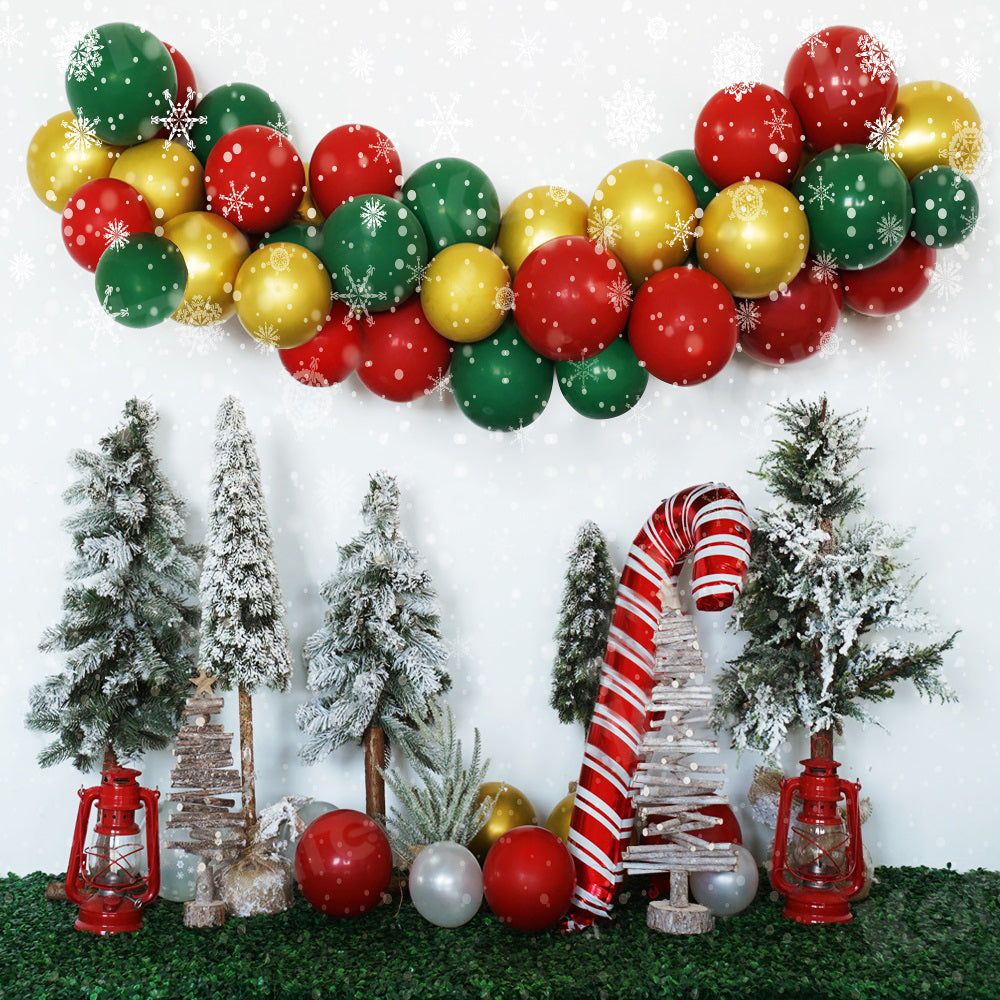 Kate Christmas Balloons Xmas Tree Backdrop for Photography -UK
