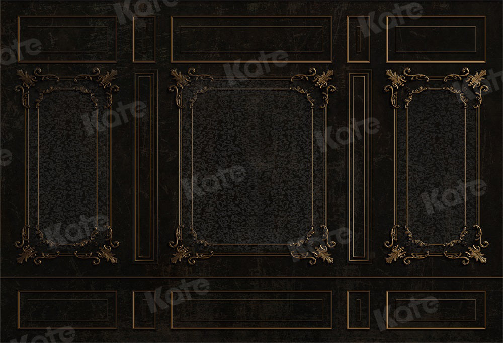 Kate Vintage Retro Wall Black Gold Phnom Backdrop for Photography -UK