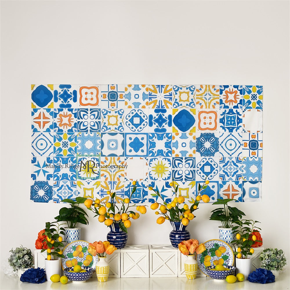 Kate Mediterranean Summer Backdrop Designed by Mandy Ringe Photography -UK