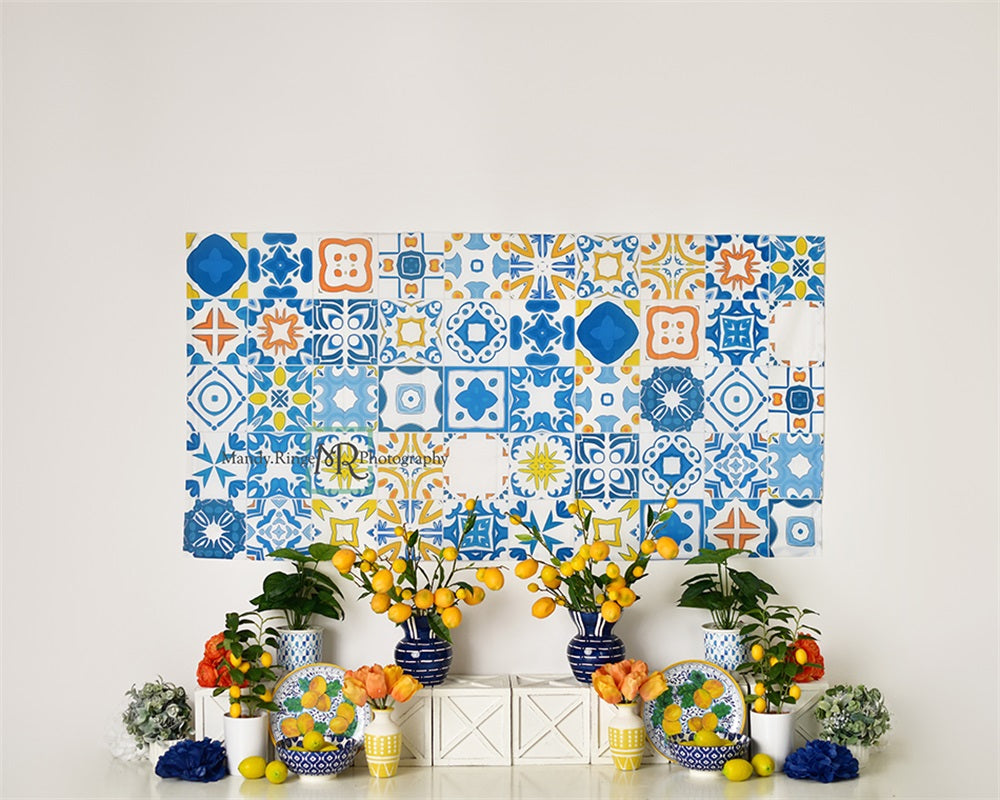 Kate Mediterranean Summer Backdrop Designed by Mandy Ringe Photography -UK