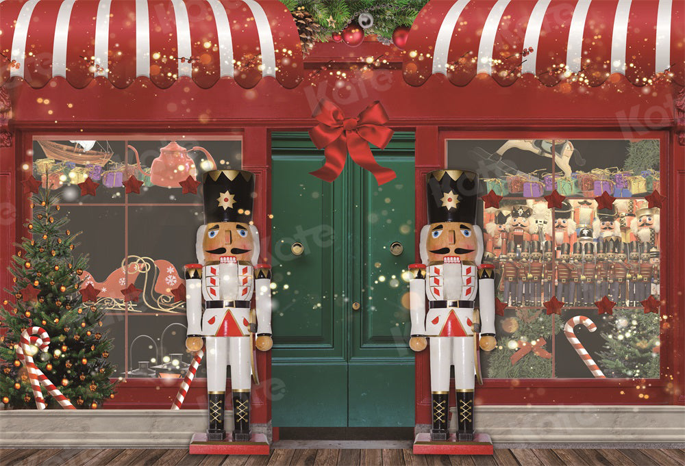 Kate Christmas Store Soldier Toys Nutcracker Backdrop for Photography -UK