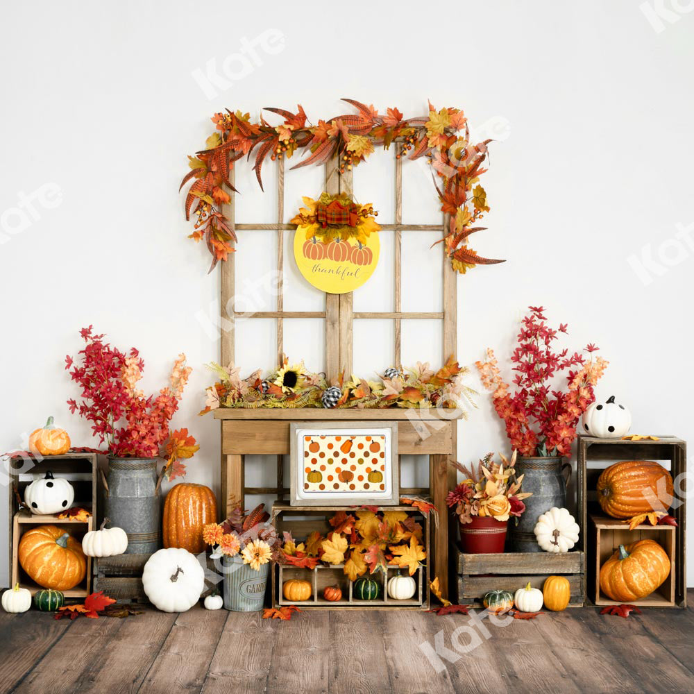 Kate Autumn Thanksgiving Leaves Backdrop Designed by Uta Mueller Photography