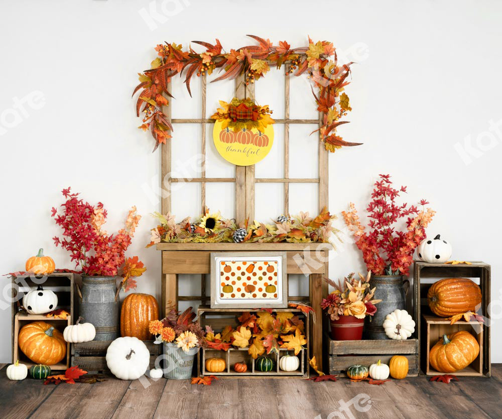 Kate Autumn Thanksgiving Leaves Backdrop Designed by Uta Mueller Photography -UK