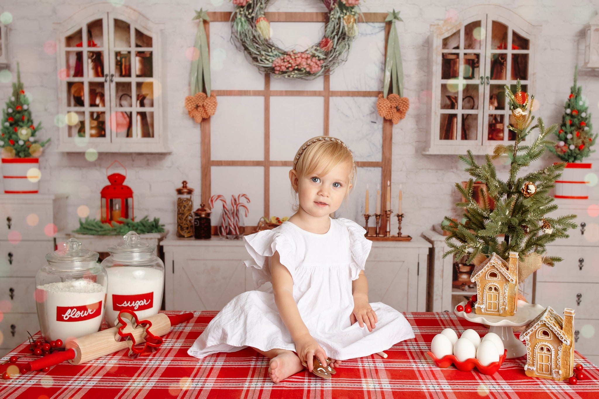 Kate Christmas White Cupboard Backdrop for Photography -UK