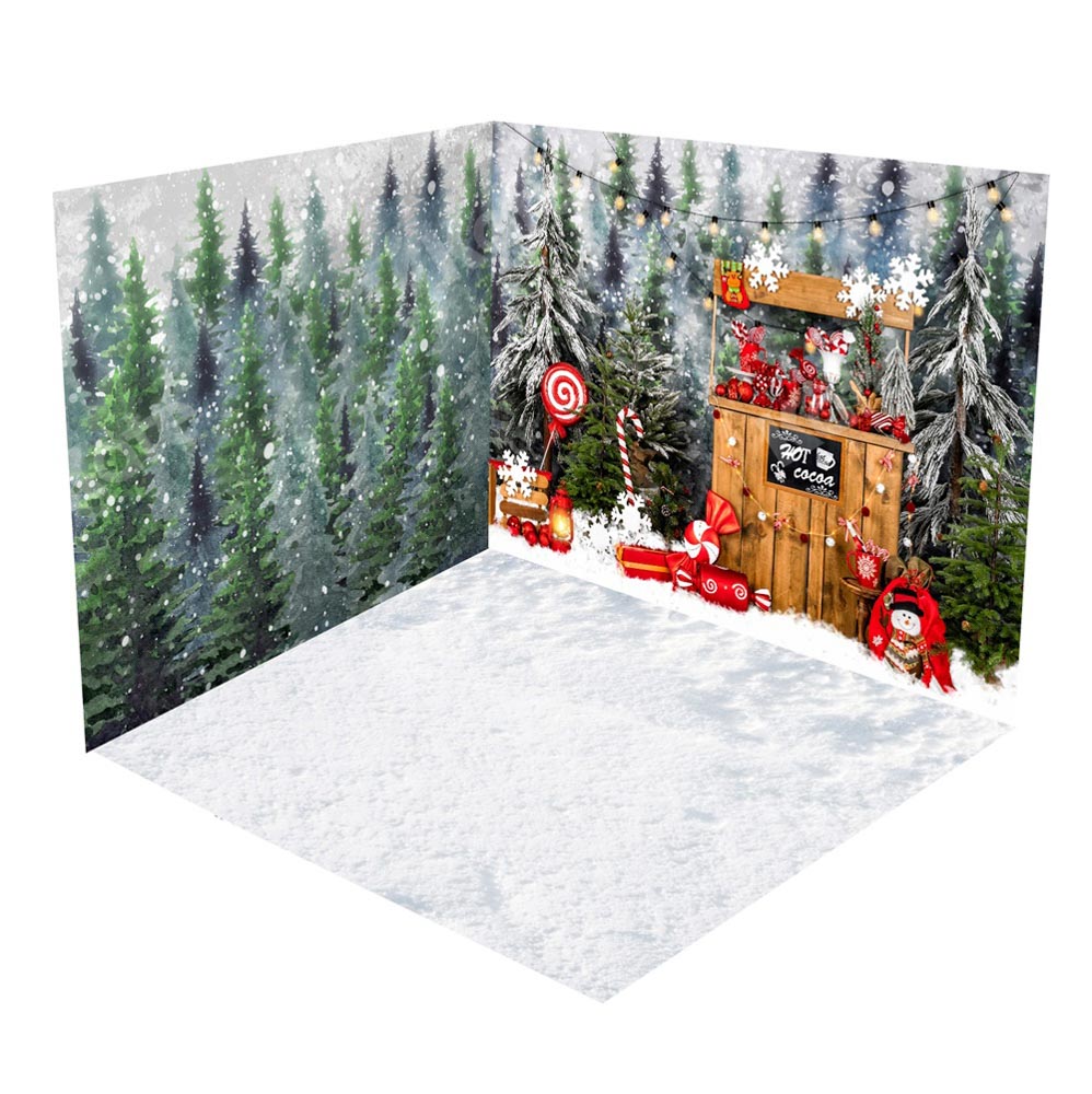 Kate Christmas Snowy Hot Cocoa Trees Room Set -UK