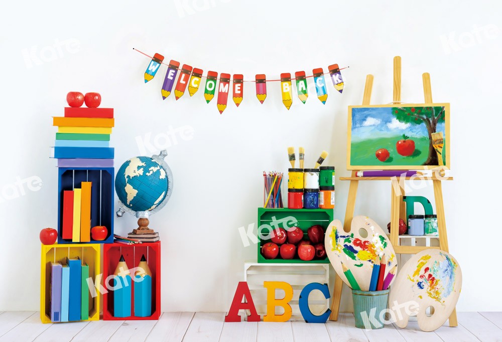 Kate Back to School Artist Backdrop Designed by Emetselch -UK