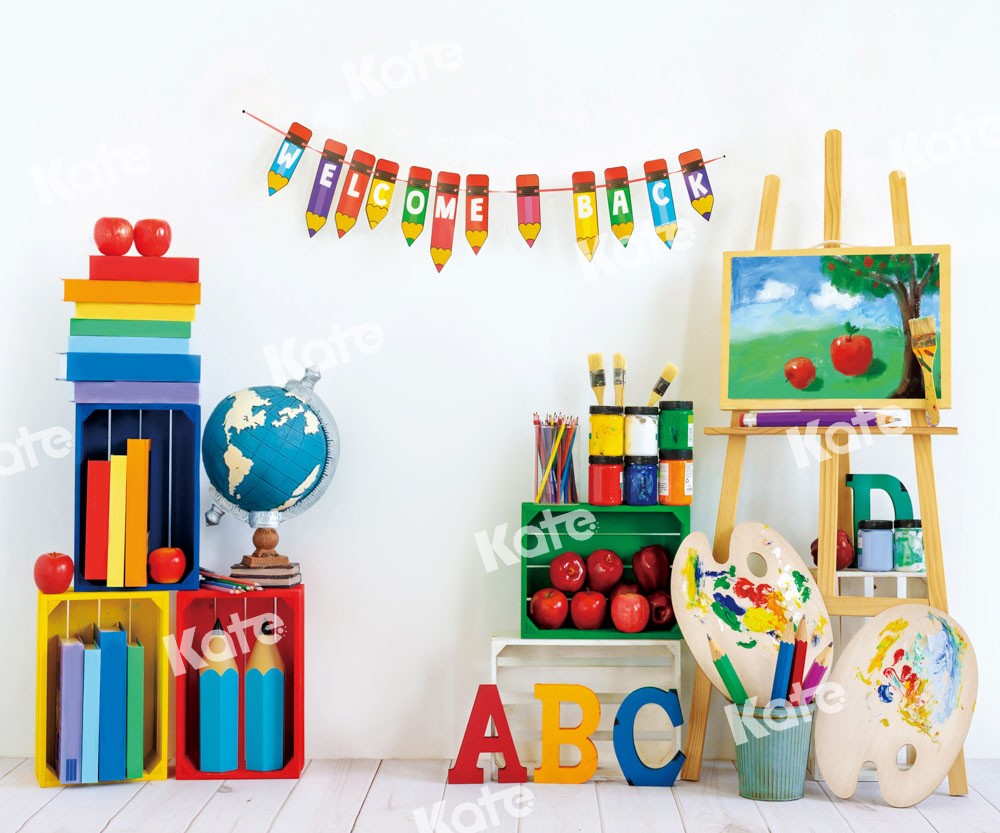 Kate Back to School Artist Backdrop Designed by Emetselch -UK