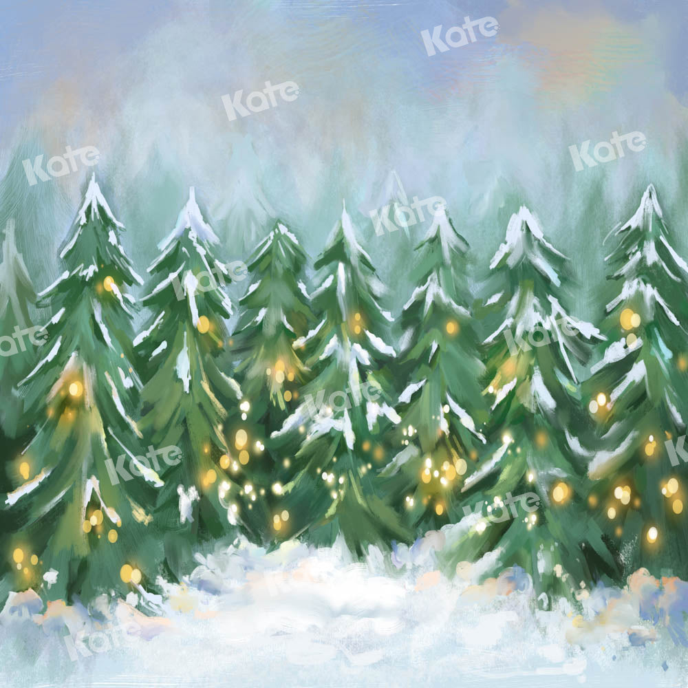 Kate Christmas Tree Snow Winter Backdrop Designed by GQ -UK