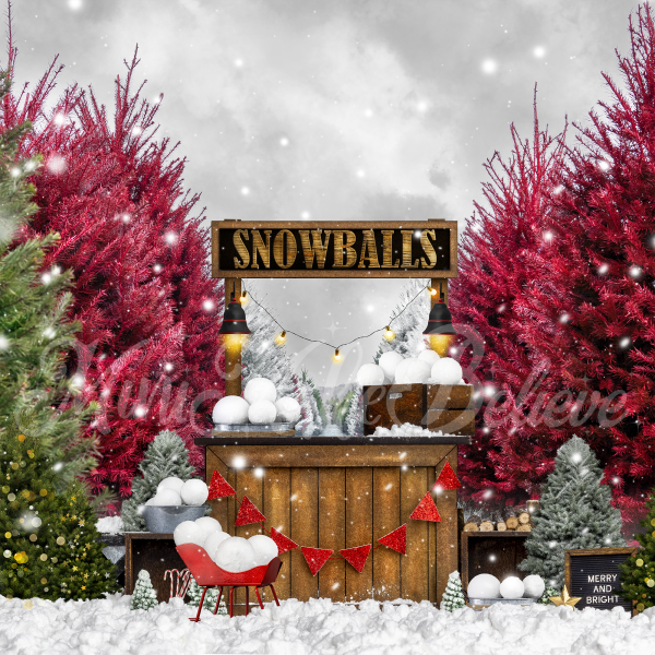 Kate Winter Snowball Stand Backdrop Designed by Mini MakeBelieve -UK