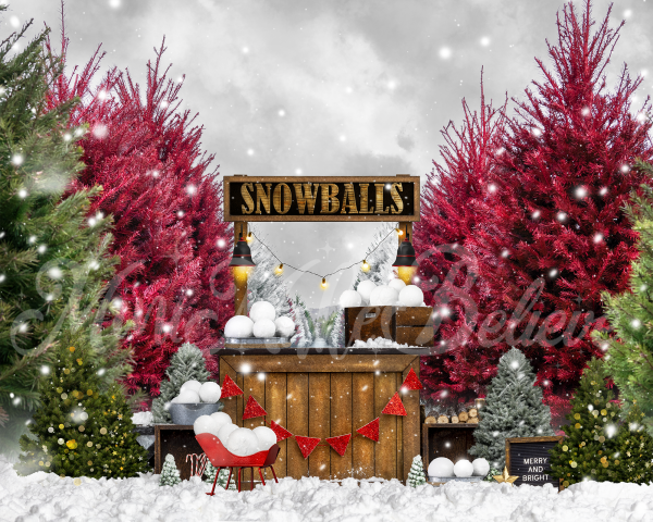 Kate Winter Snowball Stand Backdrop Designed by Mini MakeBelieve -UK