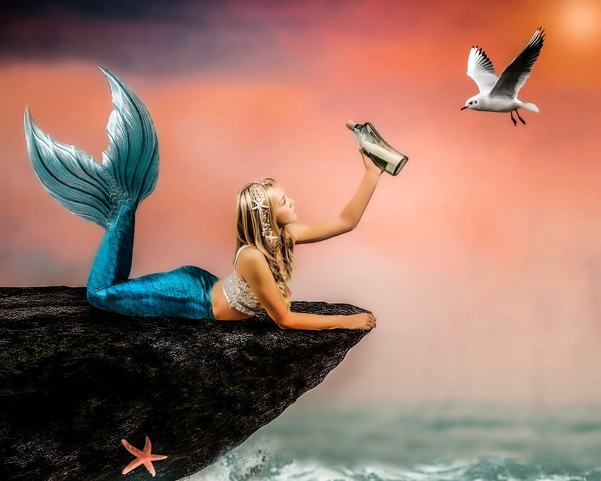 Kate Nature Sunset Seaside Cloud Backdrop for Photography -UK